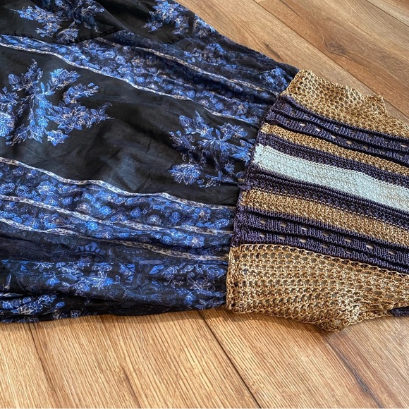 Free People "Katie" mini dress, crochet bodice and floral print skirt - Picture 9 of 12